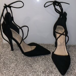 Brand new Suede black heel